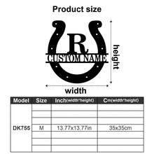 Customized Horseshoe Ranch Logo - Personalized Metal Logo Customization Outdoor - Custom Name Letter, 26 Letter Customization - Rural Farmhouse Decoration Farm Wall Art Home, Outside The Grain Warehouse - Father's Day Gift, Mother's Day Gift, Christmas Gift-Ornaments,Home Decor,Wall Decor,Room Decor,Living Room Decor,Bedroom Decor,Kitchen Decor,House Decor,Personalised Gifts Back To School School Supplies - Multicolor - View 24