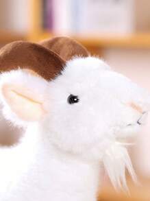 1 pezzo Bambola in peluche a simulazione di capra, pupazzo di pecora imbottito carino, regalo di animale per ragazze