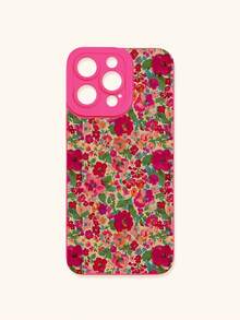 Funda de teléfono con estampado floral diminuto en rosa fucsia, funda de teléfono con estilo vintage de flores dispersas multicolor en rosa fucsia, funda de protección de lente, compatible con iPhone y Galaxy, compatible con iPhone 13, 15, 16 Pro Max, 16, 14, 15, 16 Plus, teléfonos Galaxy a prueba de agua, a prueba de golpes y resistente a arañazos - Multicolor - Ver 27