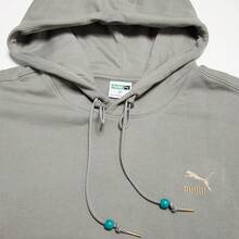 Puma 时尚印花大logo男女款纯棉连帽长袖套头针织卫衣，情侣运动服 62583362 - 淺灰色 - 查看 7