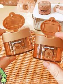 1pc/3pcs/5pcs Capybara Shaped Manual Pencil Sharpener, Cute Capybara Design Pencil Sharpener In Random Colors, Manual Pencil Sharpener With Cartoon Cap, Suitable For School And Office, Suitable For Pencils And Makeup Pencils, Compact Pencil Sharpener, Portable Desktop Decorative Pencil Sharpener, Student Learning Supplies, Favorite Gift For Kids, Children, Boys, Girls, School Supplies, Back To School