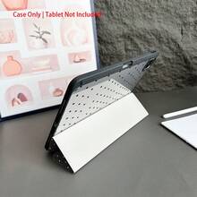 波尔卡圆点 1 件波尔卡圆点图案保护性对开式桌面保护套 - 适合经典简约风格的情侣，带笔架，兼容 iPad 10.9/10.2/Air 5th Gen/Pro11/10th/9.7/Air 2/iPad（7th Gen）/iPad（8th Gen）/iPad Air 4/5/iPad Pro 11/iPad 10th 代 10.9 英寸 2022 智能保护套/iPad Air 13(M3 2025)/iPad Air 11(M3 2025)/iPad Air 11(M3 2025)/iPad 11(A16 2025)，自动睡眠/唤醒功能/时尚平板电脑配件 - 黑色 - 查看 9