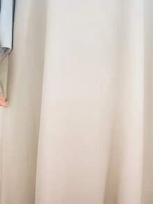 优雅圆领渐变印花蝙蝠袖长袍 - 霧霾藍 - 查看 6