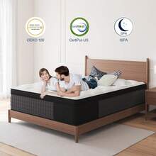 Duchessz 10" 12" 14" Gel Memory Foam Mattress Twin Full Queen King Bed Hybrid Pocket Spring Mattress In A Box,Medium Firm Pressure Relief - 10 inch - 查看 6