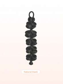 SHDanrtsey 假发辫子女生高中双马尾网红灯笼泡泡辫麻花辫假发绑带拳击辫假发 - 彩色 - 查看 10