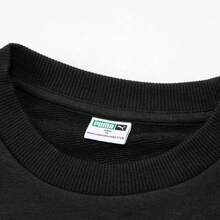 Puma 时尚刺绣徽标女式圆领长袖套头针织运动卫衣 62348201 - 黑色 - 查看 3