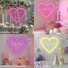 Custom Neon Sign Room Decor Wedding Neon Sign Personalized Mother's Day Gift Wedding Decor Engrave Art Sign USB Led Light Sign,Neon Name Sign For Bedroom Bar Decor Light Up Sign Custom Led Sign. - Heart Shape-33cm*33cm - View 6