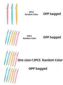 Razor, 3/6/12 Pcs  Ladies And Men Facial Razor, Multi-Purpose Eyebrow Razor, Facial Razor,Color Random,Used For Shaping And Trimming Eyebrows, Exfoliating And Exfoliating Tools, Bikini Area, Razor, Precision Exfoliating Tool Eyebrow Clippers