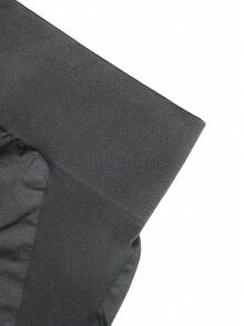 TNTOR 加大码女式瑜伽短裤，高腰弹力紧身提臀健身短裤，压缩运动短裤，适合锻炼、骑行、健身 - 深灰色 - 查看 9