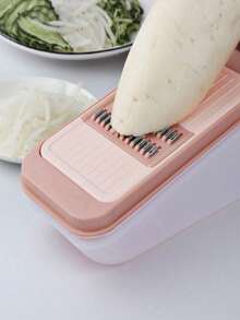 1pc Kitchen Grater, Vegetable Potato Cucumber Carrot Slicer, Fruit Peeler, Kitchen Gadgets - Multicolor - View 1