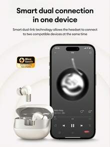 PHILIPS 飞利浦 TAT3569 极简蓝牙耳机,半入耳式,ANC 动态降噪,360 度环绕声,深沉低音,ENC 双麦克风降噪,适用于游戏、运动、商务,硅胶无线耳塞,兼容智能手机和电脑 - 彩色 - 查看 6