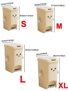 Large Capacity Rectangular Plastic Trash Can With Pedal, Double Opening, Deodorizing Sealed, Foot-Activated, No Power Needed, For Kitchen And Living Room, Polished Surface