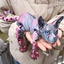 1 件 50 厘米/19.69 英寸超大 3D 猫雕像，适用于花园和卧室，完美的生日礼物，多色系列，派对装饰，节日礼物，巨型猫爱好者礼物 - 彩色 - 查看 10