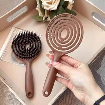 1 holle massagekam, ademend ontwerp om droogheid te verbeteren, masseert de hoofdhuid om de bloedsomloop te bevorderen en haarverzorging (dagelijkse haarverzorgingsscenario's), haarstyling, haarverzorging, haarkammen, haaraccessoires