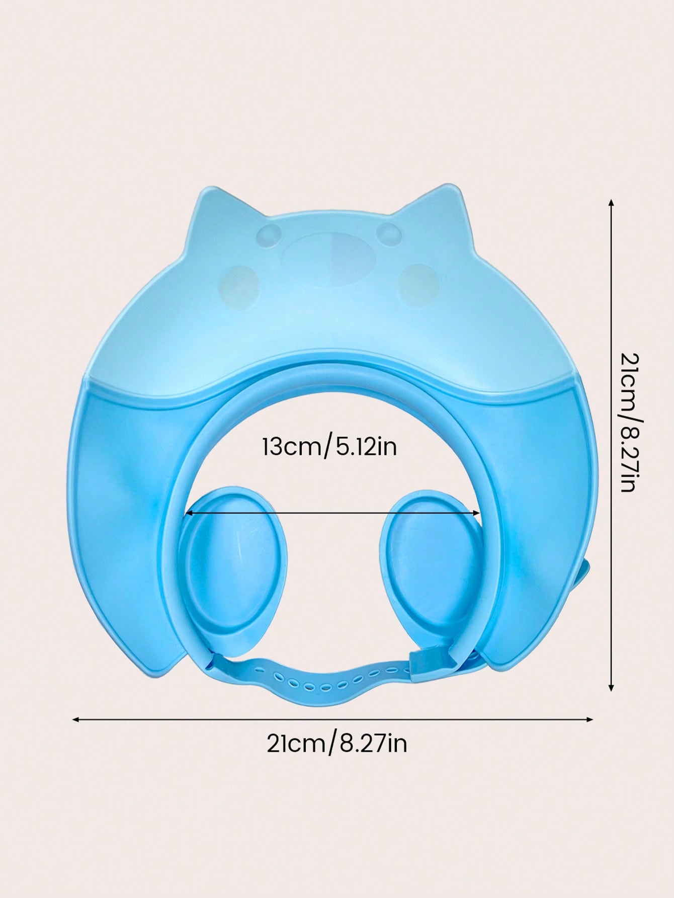 1 Cute Pig Shampoo Cap For Infants And Young Children, Adjustable, Soft, Comfortable, Protective Ear Cover, Water Cap