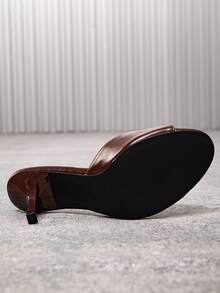 Women's Elegant Pointy Toe Smooth Patent Party & Work Versatile Fashion High Heel Sandals