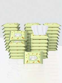 1/2/5/10/50 Packs [10 Pieces Per Pack] Disposable Cleaning Wipes, Portable Tissue Paper, Non-Alcoholic,Used For Cleaning Daily Necessities