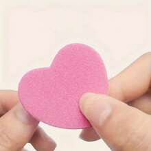 4pcs Nail Art Tools Set, Crystal Dotting Pen, Heart-Shaped Sponge Block, Nail File & Buffer Stick, Manicure Tools - Gradient Pink - View 4