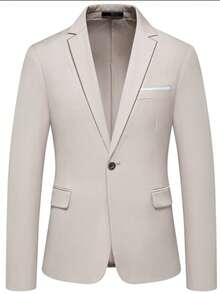 Bộ vest công sở thời trang nam SuitGent, bộ vest công sở trang trọng chất lượng cao, bộ tuxedo cưới dáng ôm cho chú rể, áo khoác vest nam. - Màu be - Xem 4