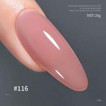 1支/20克橡胶底胶，12毫升延长胶，果冻质地延长胶，双头延长笔，裸色/透明/粉色甲油胶，用于强化指甲，可卸除UV/LED凝胶，适合脆弱指甲，母亲节女性礼物