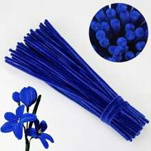 Paquete de valor de 100 piezas de limpiapipas de tela flexible de colores surtidos para suministros de manualidades y decoraciones caseras, juego de torsión con dos opciones de color, kits de flores de limpiapipas