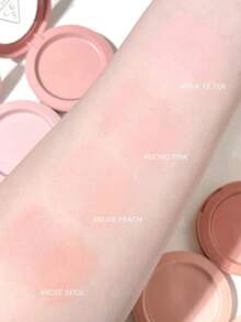 3CE Mood Recipe Blush, Velvety Matte Texture, Creamy Smooth Mousse-Like Formula, Gradient Glow, Brightens Warm Skin Tone, Oil Control, Suitable For Dry Skin, Easy To Blend, Highlights Eye Area, 3D Sculpting, Magnetic Embossed Compact, Finger Groove Design, Korean Makeup - Màu hồng đơn sắc - Xem 4