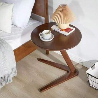 1pc Modern Minimalist Wooden Edge Table, Suitable For Sofa Side Table, Coffee Table, Unique Shape And Practical Surface, Perfectly Creates A Comfortable Home Environment, Coffee Corner Table Fit For Home Decor, Gifts, Parties And Seasonal Celebrations, Housewarming Gift For Friends