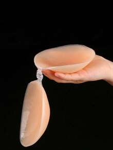 2pcs Silicone Invisible Bra, Women Super Sticky Silicone Invisible Bra, Bridal Bra, Reusable Summer Women Underwear, Dress, Camisole - Apricot - View 4