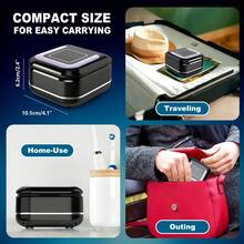 Ultrasonic Denture Cleaner, 42k Hz 180 Ml Ultrasonic Cleaner Dental Pod With 2 Modes, Portable Ultrasonic Cleaner For Jewelry, Dental Splints, Retainers And Watches - 黑色 - 查看 8