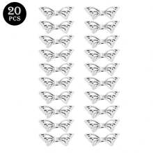 Zinc-Plated Alloy Perforated Butterfly Wing Spacer DIY Bracelet With Beaded Accessories, Retro Perforated Butterfly With Beaded Alloy Jewelry, Handmade Materials
