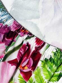 1pc Digital Print Elastic Stretch Milk Silk Sofa Slipcover, Dust-Proof And Easy To Clean, Suitable For All Seasons - Multicolor - View 7