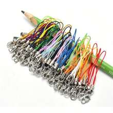 10/30/50/100pcs Mix Color Lobster Clasp Hoop Lanyard Keychain Nylon Rope Keyring Suitable For DIY Jewelry Making Accessories