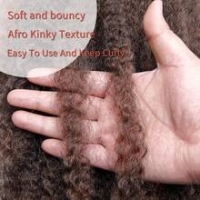 Tóc tết xoắn Marley 18 inch Tóc xoắn Marley Tóc xoắn dài 1/3/8 gói Ombre Vàng Afro Kinky Xoăn Xoắn Móc Tóc nối Marley tổng hợp - Màu nâu tối - Xem 5