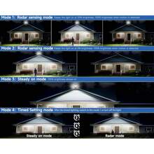 Solar Lights Outdoor Waterproof IP65 10000K 3 Lighting Modes Motion Sensors Light Beads Dusk To Dawn Suitable For Commercial Area, Parking Lot, Yard, Outdoor Lighting