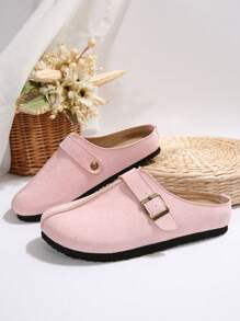 Nuevas sandalias planas de verano para mujer de talla grande, versátiles y con estilo, de media cobertura y fácil de poner, cómodas y de alta calidad