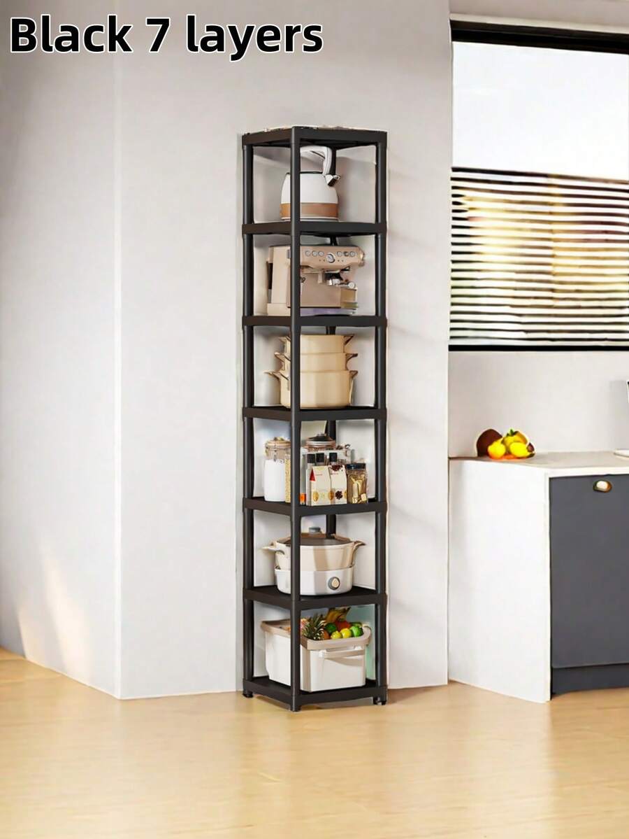 1 件全新 3-7 层多用途储物架，易于组装，实用家居装饰，秋季