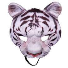 1 Pezzo Maschera 3D da Metà Viso da Animale Tigre-Maiale Unisex per Ognissanti, Festa in Maschera, Cosplay, Decorazioni