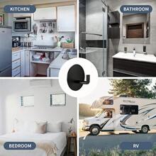 Stainless Steel Black No-Drill Adhesive Hooks, Strong Sticky For Kitchen/Bathroom/Home/RV Hanging Hooks, Removable Wall Hooks For Hanging Dishcloths, Towels, Clothes, Bathrobes, Keys, Bathroom Accessories, Room Decor