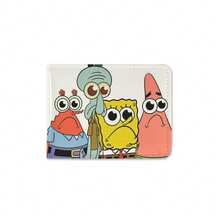 SpongeBob SquarePants Funda de piel para licencia de conducir y certificado de registro vehicular de pareja, bolsa de tarjetas 2 en 1 con diseño de Bob Esponja - Multicolor - Ver 9