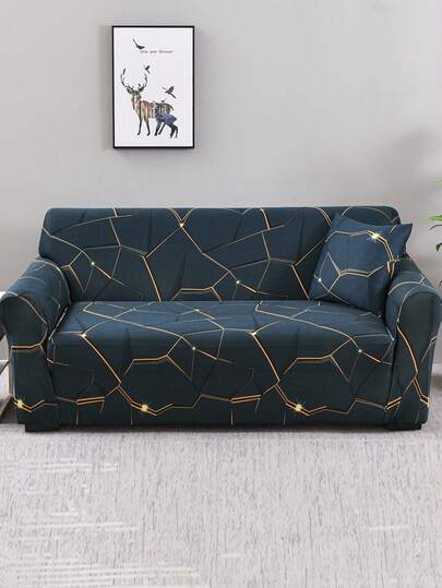 1pc Printed Elastic Sofa Covers Santi-Dirty Modern Sofa Slipcovers Simple Style Sofas Set For Living Room Bedroom Outdoor Sofa Protective Cover L Shape Combination Chaise Longue 1/2/3/4 Seater Cushion Covers Home Decoration Sofa Couch