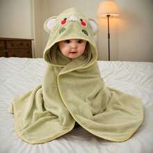 TDHD 1 Pc Children Solid Color Coral Velvet Embroidered Bath Towel, Soft, Skin-Friendly, Absorbent, Quick Drying, Easy To Clean Coral Velvet Bathrobe Suitable For Home Use - Multicolor - View 17