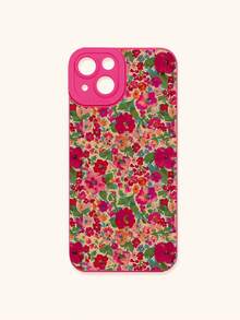 Funda de teléfono con estampado floral diminuto en rosa fucsia, funda de teléfono con estilo vintage de flores dispersas multicolor en rosa fucsia, funda de protección de lente, compatible con iPhone y Galaxy, compatible con iPhone 13, 15, 16 Pro Max, 16, 14, 15, 16 Plus, teléfonos Galaxy a prueba de agua, a prueba de golpes y resistente a arañazos - Multicolor - Ver 18