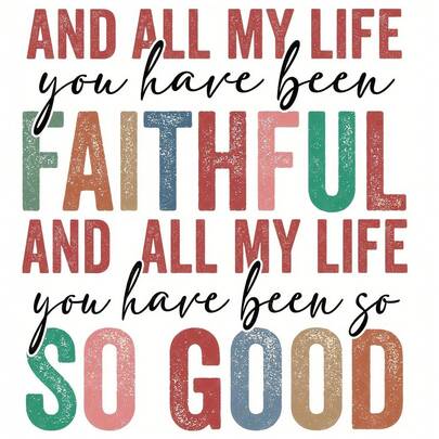 1/2/3 件“我将忠诚一生”耶稣基督圣经引文宗教励志 DIY 贴纸，适用于服装、T 恤、牛仔裤、背包，可水洗和热转印可定制设计