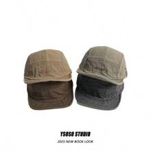 1 pezzo, cappellino da baseball unisex, stile retrò, traspirante, sottile, a 5 pannelli, regolabile 56-58cm, morbido picco, adatto per primavera/estate, non in poliestere