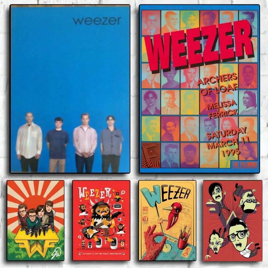 1PC Weezer Nghệ thuật trang trí Canvas Nghệ thuật treo tường Quà tặng Nhà hiện đại Phòng ngủ Tranh Canvas trang trí Trong phòng khách, phòng ngủ, phòng ăn Khung tùy chọn Áp phích hiện đại, Nghệ thuật treo tường, Tranh Canvas - Nhiều màu - Xem 1