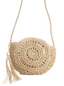 Bolso bandolera tejido, minimalista, de moda casual y elegante, un accesorio versátil y chic ideal para vacaciones