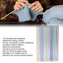 2/22Pcs/Pack Multicolor Knitting Needles Sweater Needles For Knitting Sweater Weaving Tools DIY Knit Accessories Random Color