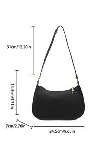 Borsa da ascella in PU alla moda, casual e minimalista, borsa a tracolla versatile, adatta per lo shopping, portafogli, giovani donne, studenti universitari, nuovi arrivati e lavoratori in ufficio. Molto adatta per uffici, università, lavoro, attività all'aperto, viaggi e uscite