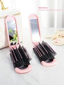 1 件带蝴蝶结设计的可折叠梳子，内置镜子口袋发刷，迷你便携式旅行，男女通用，返校，旅行度假必需品，女士发饰，刷子，发刷，边缘刷，刷头发，发梳，梳头发，顺发刷，球刷，迷你发刷，发刷套装，木梳，发刷，发刷，发梳，理发，美发工具，美发产品，发饰，光滑后刷，护发，发梳，理发配件，梳头发，卷发刷，旅行，美发用品，顺发刷，球刷，迷你发刷，发饰，卷发产品，美发设备，配件，圣诞节，理发配件，发饰，美发，木梳，发刷，刷子，梳子，光滑后刷，发刷，边缘刷，刷头发，发梳，发刷套装、梳子、迷你发刷、顺发刷、发刷、头发、配件、美发产品、美发工具、美发用品、护发、卷发刷、理发器、理发配件、美发设备