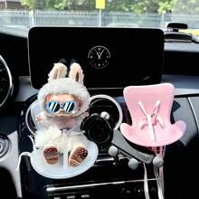 1pc Car Air Vent Decor, Fit For Labbu Accessories, Doll Less Than 7.09 Inches, Valentine's Day/St. Patrick's Day Gift, Made Of Plastic For Women Storage Organizer Travel Essentials Back To School Dormitory Storage